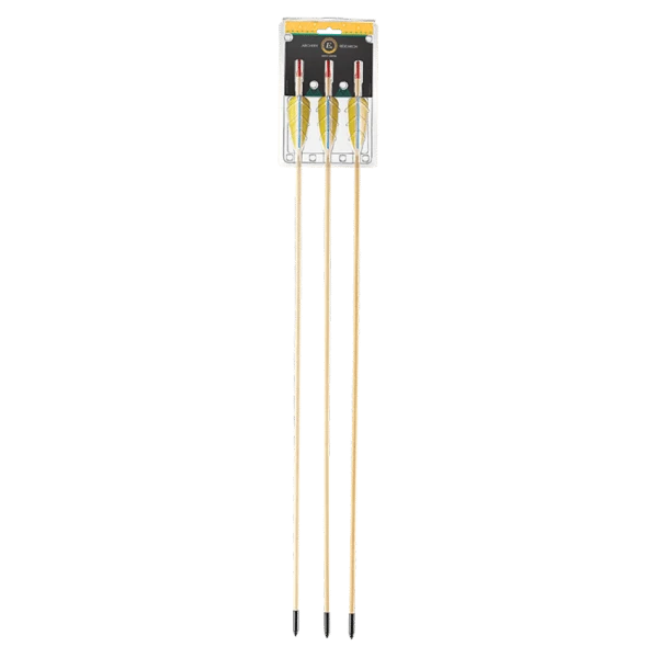 EK Archery 'Natural Feather' Wooden Arrows 32" - 3 Pack 1 EK Archery 'Natural Feather' Wooden Arrows 32" - 3 Pack