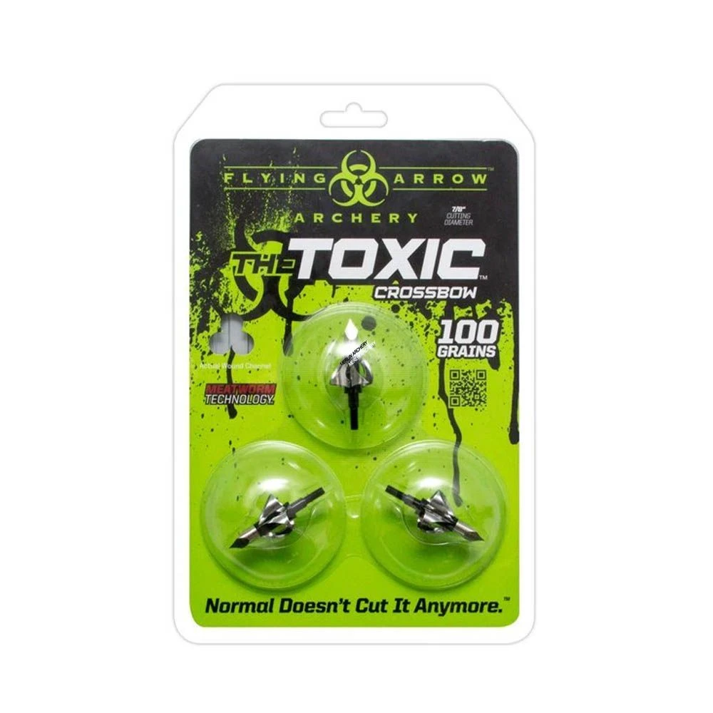Flying Arrow Toxic Broadhead - 100g 1 Flying Arrow Toxic Broadhead - 100g