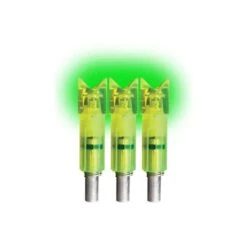 Lumenok Archery Lighted Crossbow Bolt Nock .285 ID Full Metal Jacket Crescent End 3 Pack Green FMJC3G