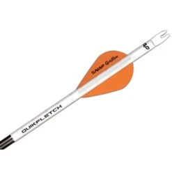New Archery Products QuikFletch Quikspin 2″ Vanes White/2 Orange 6 Pack NAP-60-634