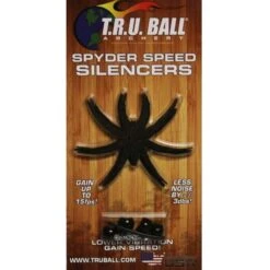 TRU Ball Archery Releases T.R.U. Spyder Speed Silencers 4 Pack W/ Accelerator Balls Black TBALS-BK