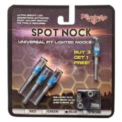 Victory Archery Nocks Spot Nock Universal Lighted 4 Pack Blue .166 .204 .245 ACNSLBL-4