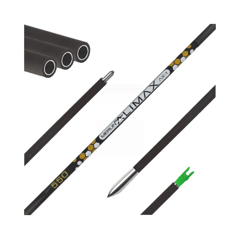 MAC Merlin Alimax Aluminium/Carbon Shafts (Inc Nocks, Pins & Points) 1 MAC Merlin Alimax Aluminium/Carbon Shafts (Inc Nocks, Pins & Points)
